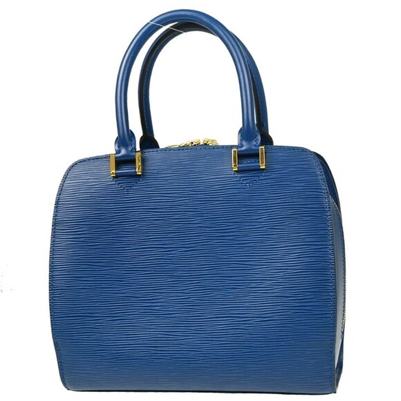 Louis Vuitton Blue Epi Pont Neuf Handbag M52055 MI1908 195638 - Picture 2 of 10